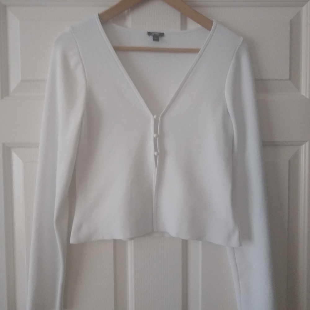 Express white cardigan